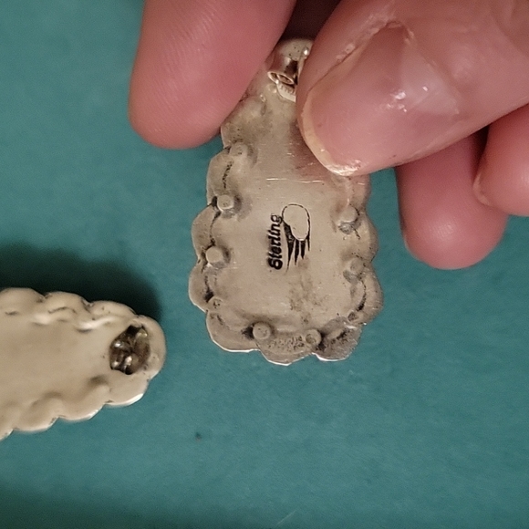 COPY - 925 Sterling Silver Native American Handmade Earrings - Picture 2 of 5